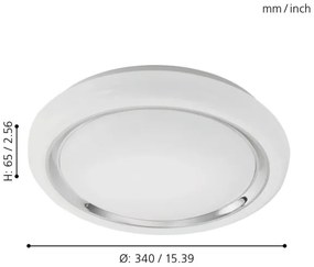 Eglo 96023 - LED Stropné svietidlo CAPASSO LED/18W/230V