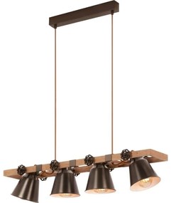 Briloner 4406-044 - Luster na lanku TALE 4xE27/40W/230V hnedá