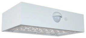 LED Solárne nástenné svietidlo so senzorom LED/3W/3,7V 3000K/4000K IP65 biela