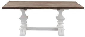 Stôl Chester 200 x 100 x 78 cm white&amp;natural grey