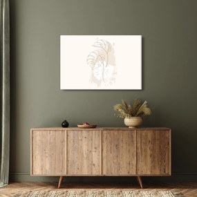 Obraz - Line art monstera N⁰1 (90x60 cm)