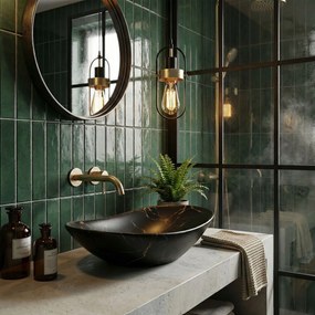 REA Royal Marble 60 umývadlo na dosku, 61 x 36 cm, čierna, REA-U7478