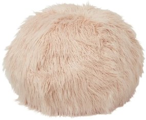 Ružový chlpatý pouf Yetti - Ø 55 * 55 cm