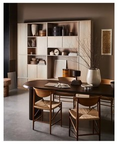 Modulárna knižnica v dekore duba v prírodnej farbe 77x199 cm Modulair – vtwonen