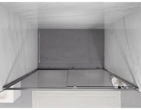 Mexen Exo, posuvné dvere do otvoru 155x200 cm, 6mm číre sklo, chrómový profil, 8151-155-000-01-00