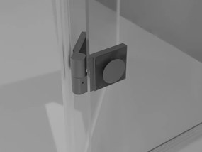 Mexen, Mexen Lunar L výklopné sprchové dvere ľavé 85 cm, transparentné, pištoľový kov - 834L-085-000-95-00-L