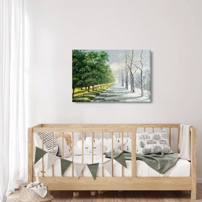 Obraz - Zima versus leto (90x60 cm)