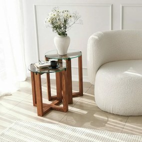 Súprava odkladacích stolíkov Amalfi Walnut, 2 ks