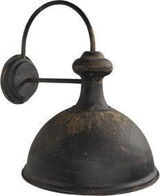 Nástěnná vintage čierna retro lampa Helene - 43*35*44 cm