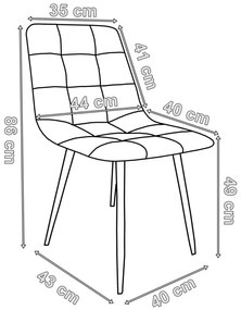 Jedálenská stolička DENVER boucle, čierna / béžová