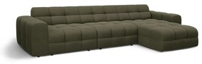 Zelená rohová pohovka (pravý roh/s leňoškou) Kendal – Micadoni