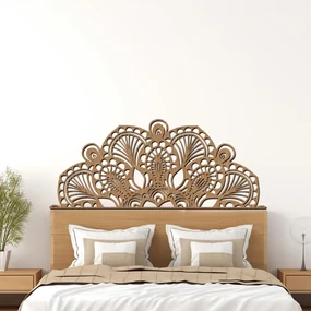 drevo zivota Drevená polovičná mandala RADOST nad posteľ Farebný vzor: Wenge, Rozmery (cm): 160x64
