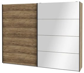 Šatníková skriňa so zrkadlom OREN 270x210 cm dub artisan