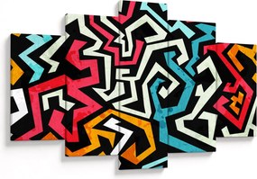 Obraz grafické abstrakcie (150x105 cm)