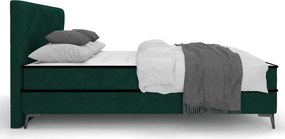 Posteľ Parana 160x200 cm, fľaškovo zelená zamatová látka
