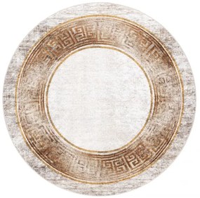 Koberec MIRO 51236.807 mramor / grécky, béžový / zlatý kruh