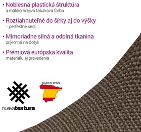 Super strečové poťahy NIAGARA tabaková kreslo s drevenými rúčkami (š. 50 - 80 cm)