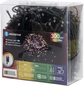 Aigostar - LED RGBY Vonkajší vianočný svetelný reťaz 300xLED/3,6W/230V 30m IP44