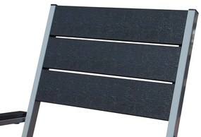 Záhradný balkónový set Renio - 2 miesta, čierna / sivá