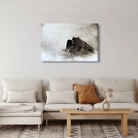 Obraz - Vlak v hmle (90x60 cm)