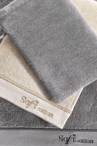 Soft Cotton Darčeková sada uterák, osuška a umývacia žinka AURA