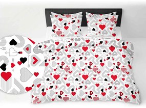 Obliečky flanelové Love dream 200x140cm+90x70cm TiaHome