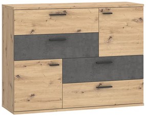 Komoda Skive Dub Artisan/betón