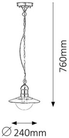 Rabalux závesné exteriérové svietidlo Oslo 8764