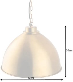 Priemyselné závesné svietidlo 115cm zlato