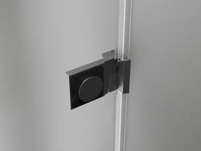 Mexen Lunar-B, pravé otočné sprchové dvere 135 cm, 8mm číre sklo, brúsený grafit profil, 832S-135-050-66-00-P