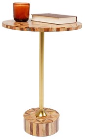 Domero príručný stolík hnedý Ø40 cm