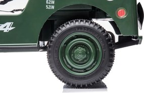 LEAN CARS JH-103 Armádne zelené auto na batérie 4x4