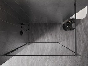 Mexen Kioto-XF, sprchová zástena s rámom 120 x 202 cm, 10mm číre sklo, grafitový profil, 800-120-104-95-00-X