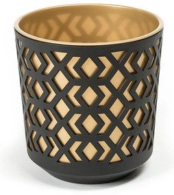 PLASTOVÝ KVETINÁČ ETNIC 15X14 CM ZLATÁ