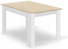 Jedálenský set 1+4, stôl MADO 120x80 biely + stolička BALI MARK sivá