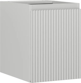 Mexen Rivel, kúpeľňová skrinka 35 cm, 1 dvierka, s drážkami, sivá matná, 91A21-03547-1-BF62