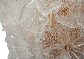 Sklenené nástenné svietidlo v zlatej farbe Ibiscus – Mauro Ferretti