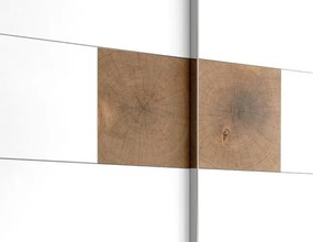 Šatníková skriňa Capri, dub wotan/biela