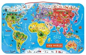 Janod - Magnetická mapa sveta angličtina