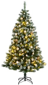 Umelý výklopný vianočný stromček 300 LED a sada gúľ 240 cm 3210395