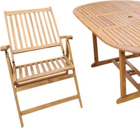 ATLAN - drevené polohovacie záhradné kreslo - 2. KVALITA