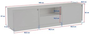TV stolík Vanguard Grey