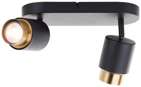 Brilliant - LED bodové svietidlo COVELO 2xGU10/5W/230V čierna/zlatá