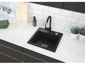 Deante ZQZ_T103 - Kuchynský drez ZORBA 44x44 cm granit/antracit