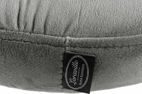 Barová stolička Ponte - zamat, čierny rám - Sivá