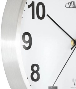 Kovové hodiny strieborné PRIM Radio Control ∅ 303 × 45 mm