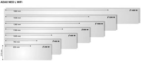 ADAX NEO L10 KWT 1000W biely elektrický konvektor s WiFi