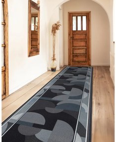Protišmykový behúň MALIS geometrický, sivý - Výpredaj