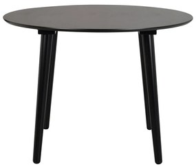 Čierny jedálenský stôl Rowico Lotta, ø 106 cm