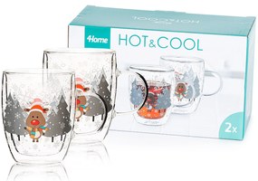 4Home Termo pohár Mug Reindeer Hot&Cool 270 ml, 2 ks